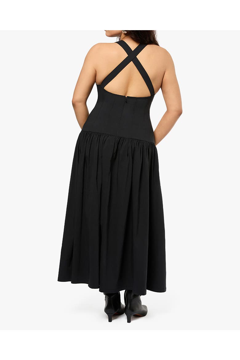 we wore what black drop waist dress Drop Waist Mini Dress