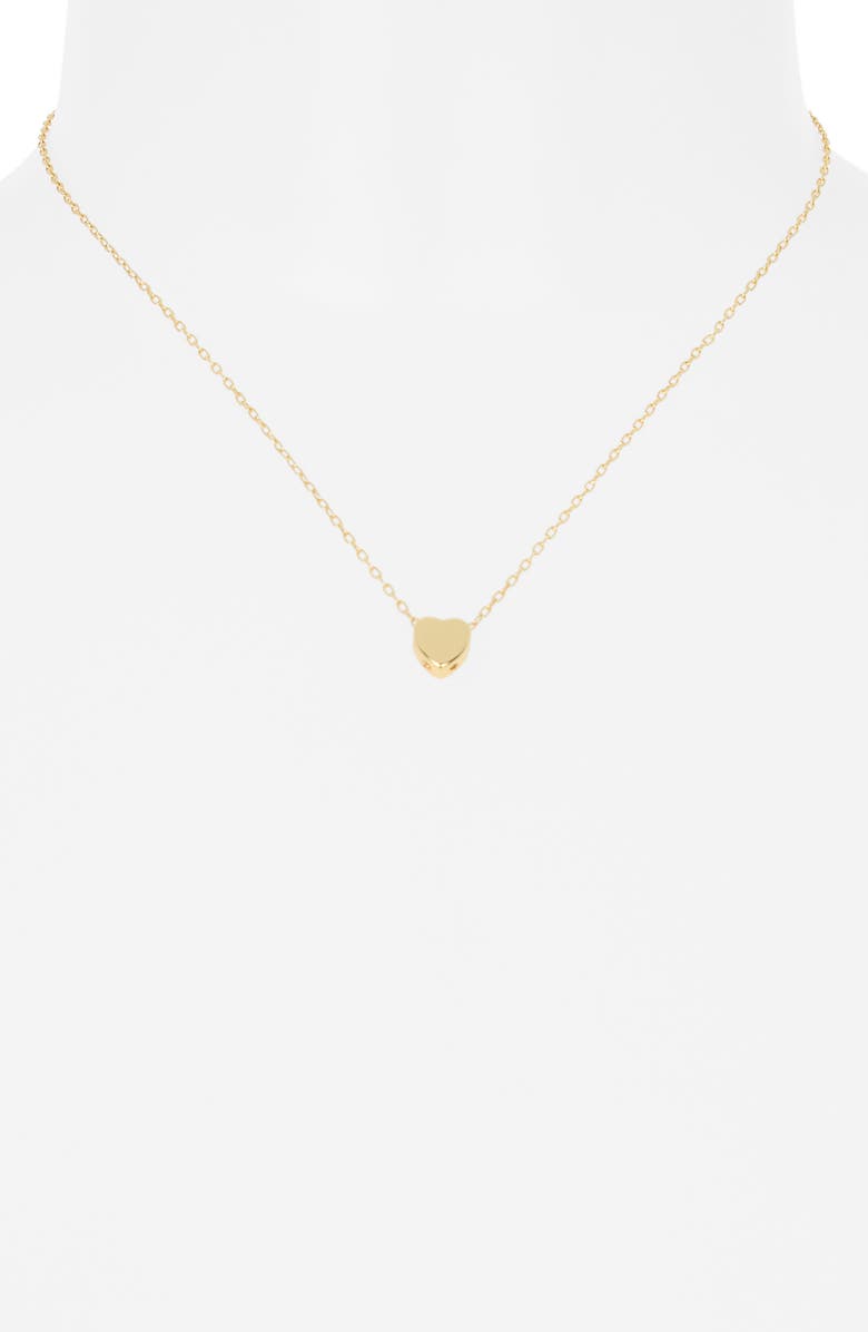 NORDSTROM RACK Sliding Heart Pendant Necklace, Alternate, color, Gold