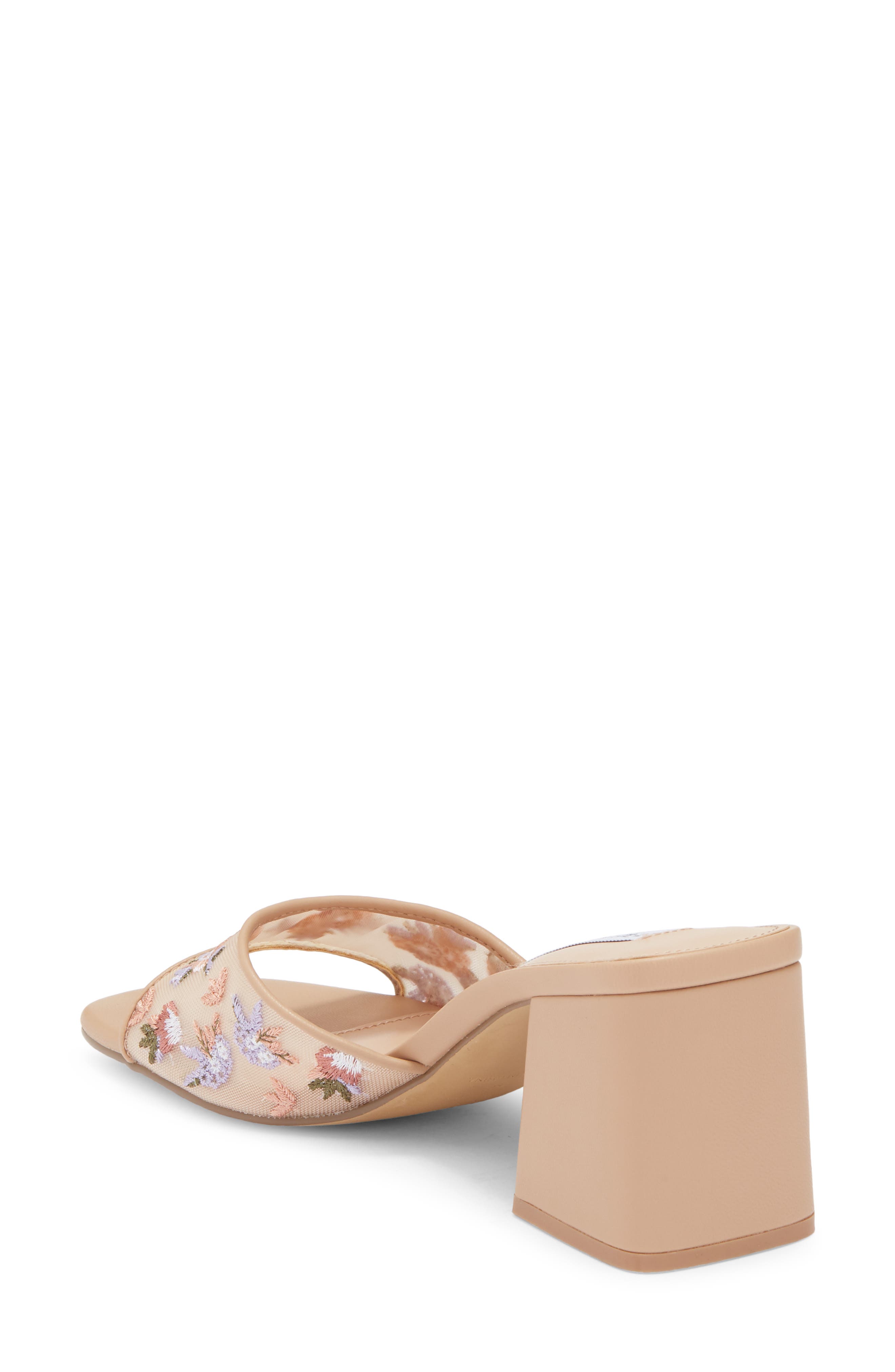 Steve Madden Claudiah Floral Embroidered Slide Sandal, Alternate, color, 