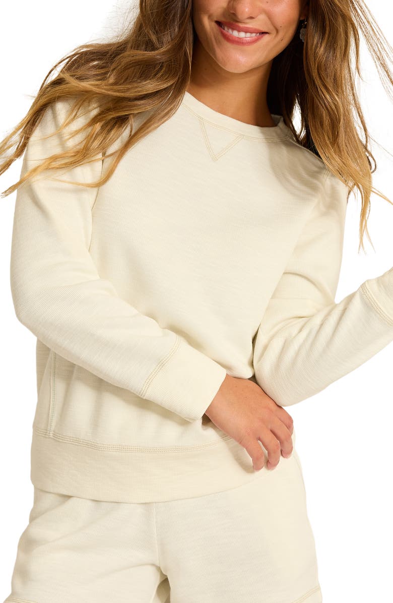 Tommy Bahama Tobago Bay Crewneck Sweatshirt, Main, color, Coconut