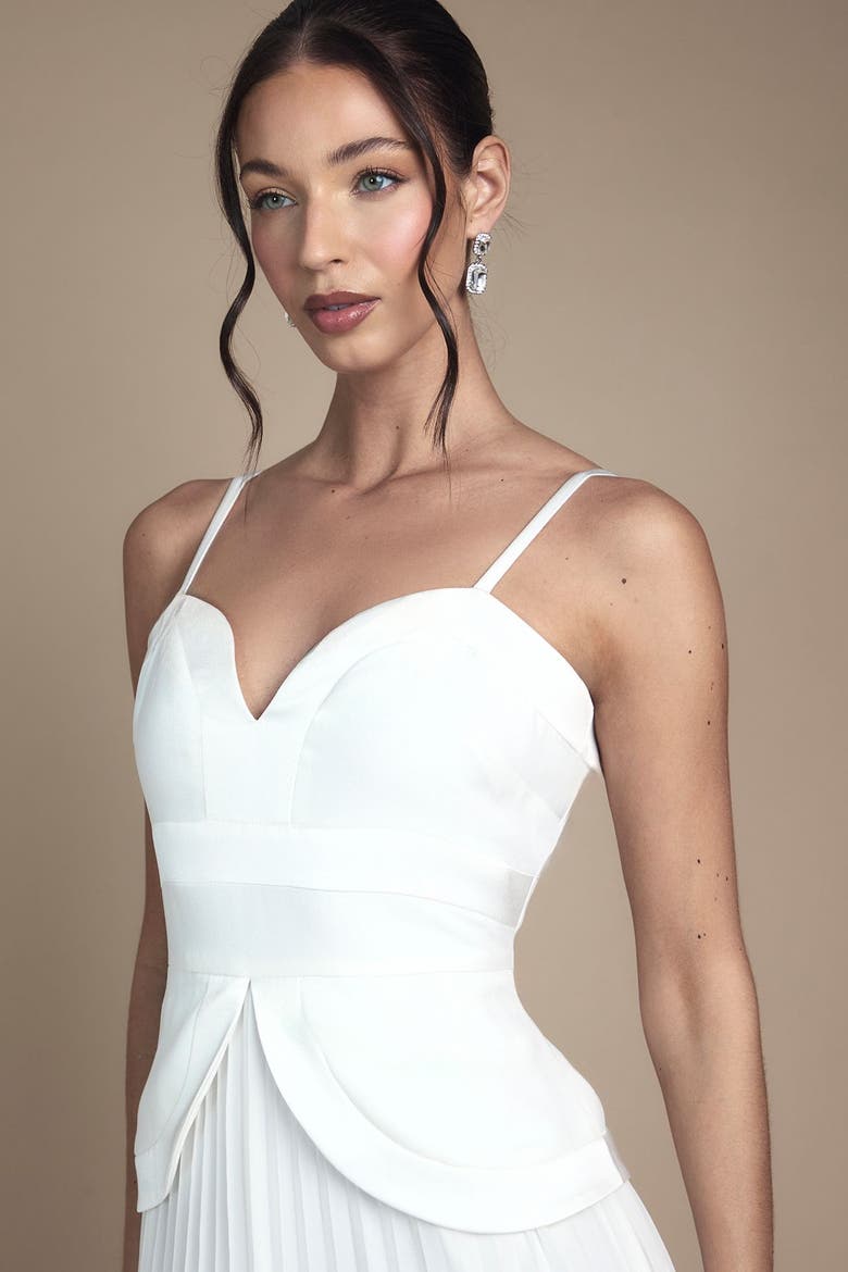 Strappy Crepe Maxi Dress, Alternate, color, Ivory