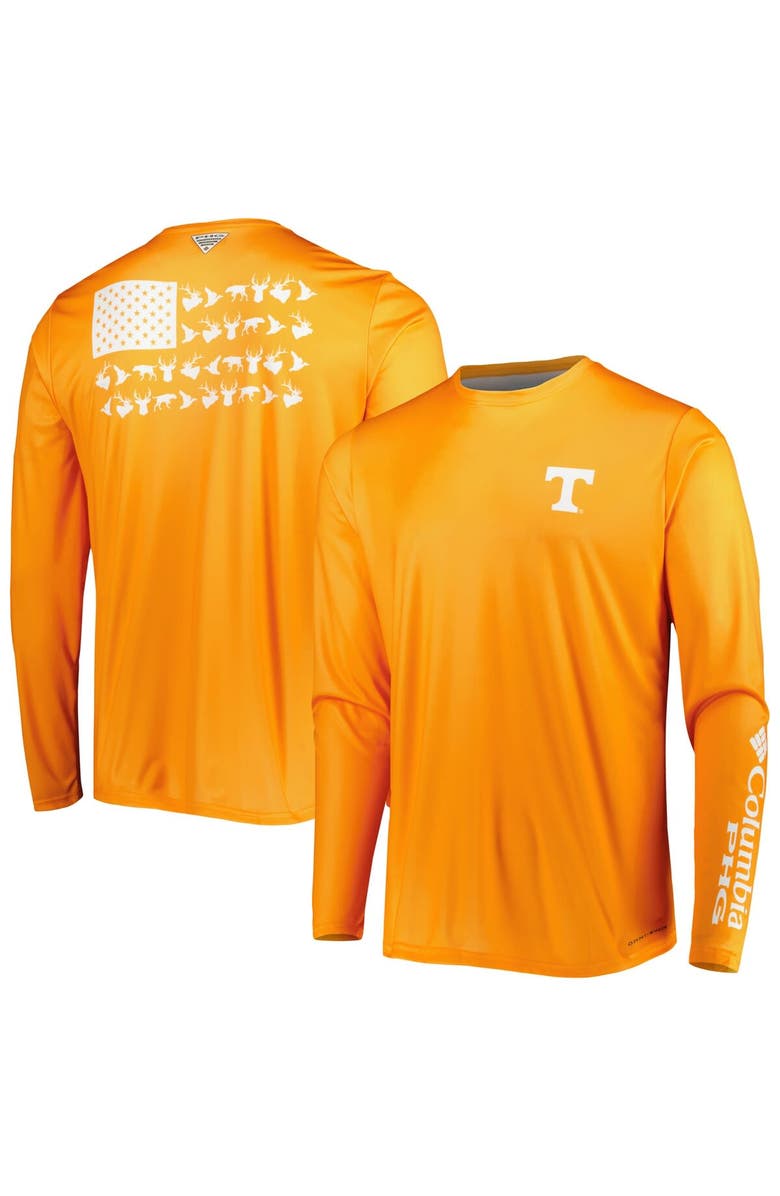 Columbia Men's Columbia Tennessee Orange Tennessee Volunteers Terminal Shot Omni-Shade Omni-Wick Long Sleeve T-Shirt, Main, color, 