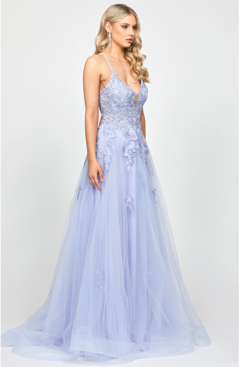 Bariano Rosalee Embellished Ball Gown, Alternate, color, 