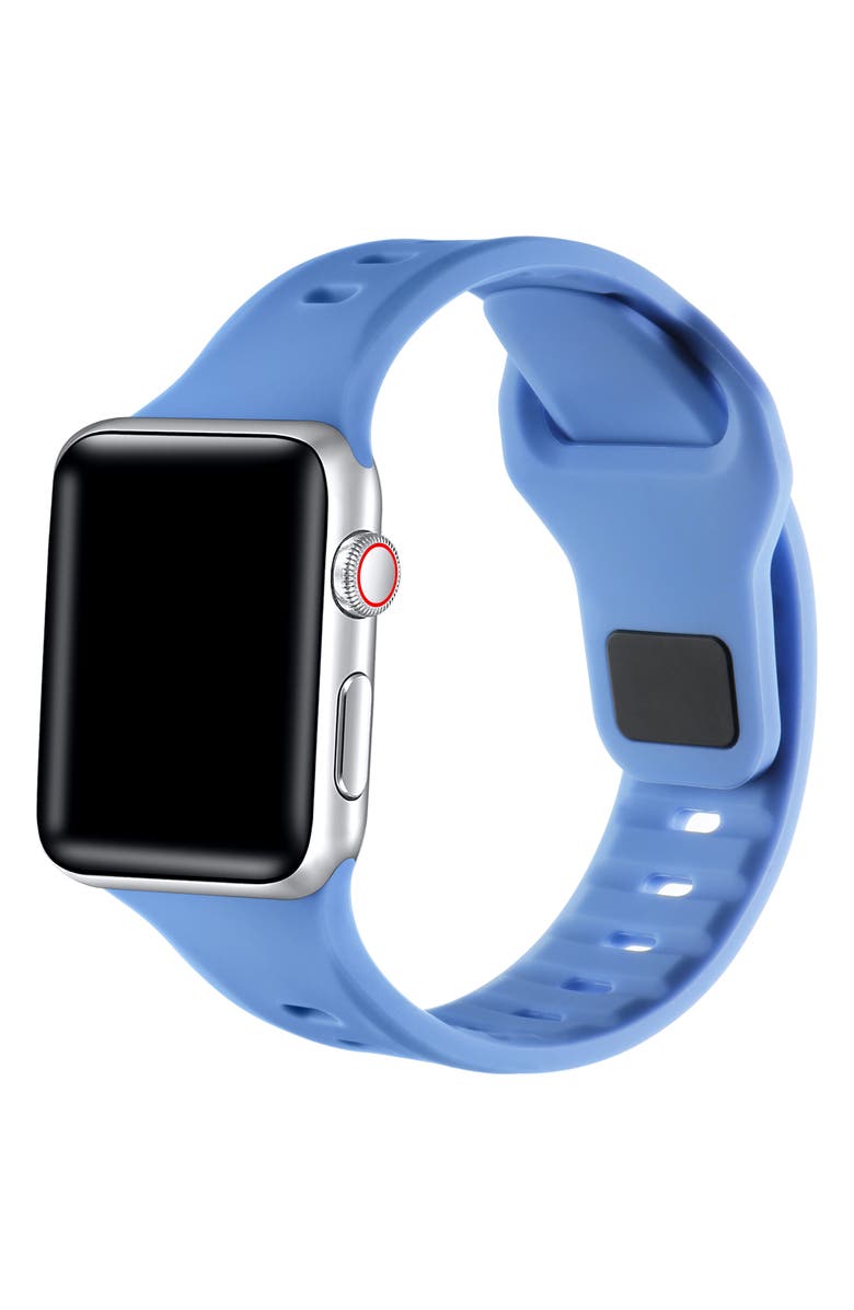 The Posh Tech Premium Silicone Apple Watch<sup>®</sup> Watchband, Alternate, color, Blue