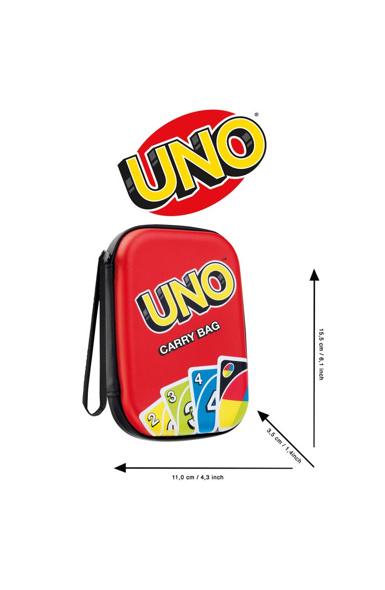 UNO Carry Bag Card Game Accessory, 6.1 X 4.3 Inches, Kids 3+, Alternate, color, Multicolored