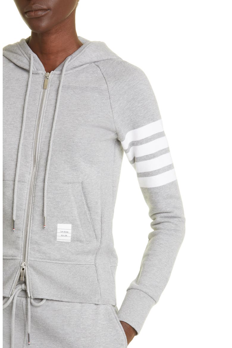 4-Bar Cotton Hoodie, Alternate, color, LIGHT GREY