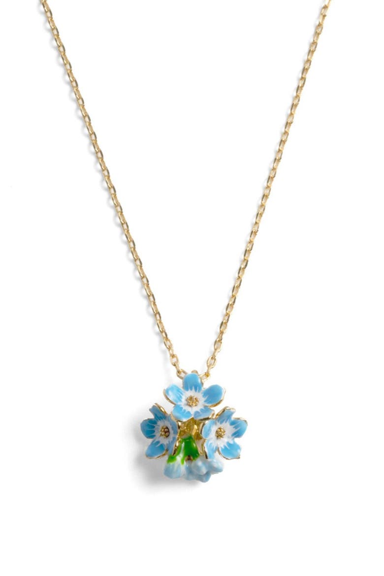 Forget Me Not 3 Cluster Pendant, Main, color, Blue