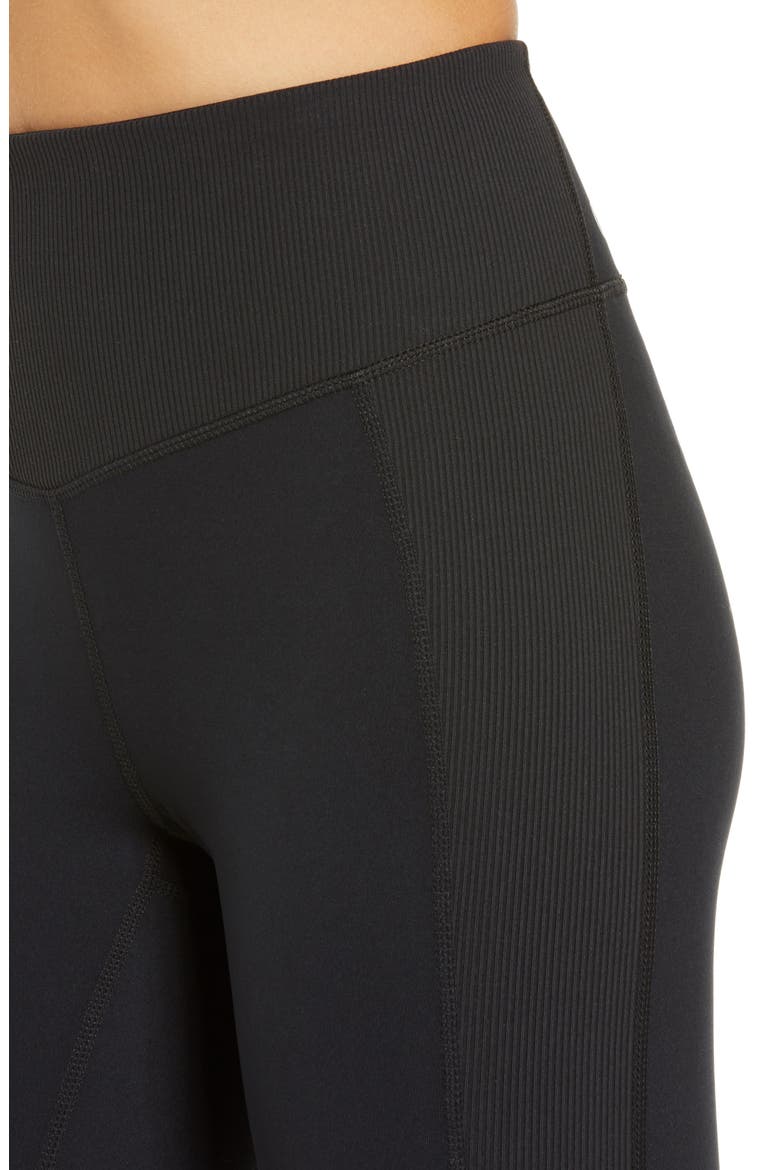 Zella Studio Lite High Waist Rib Mix 7/8 Leggings (Women) | Nordstromrack