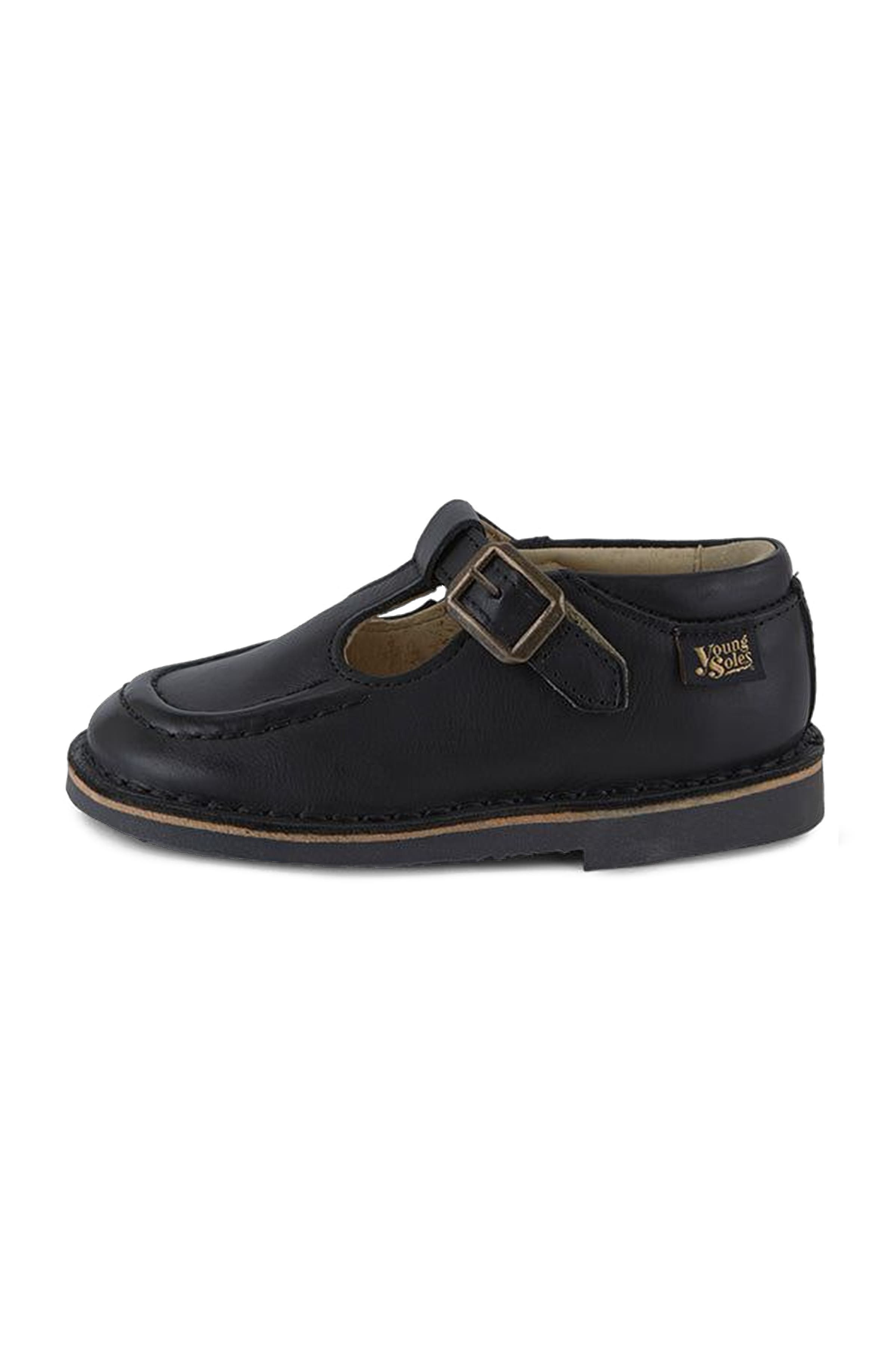 Young Soles Parker Kids T-Bar Shoe, Alternate, color, Black