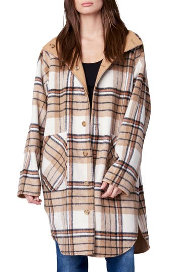 BLANKNYC BLANKNYC OVERSIZE PLAID SHIRT JACKET 