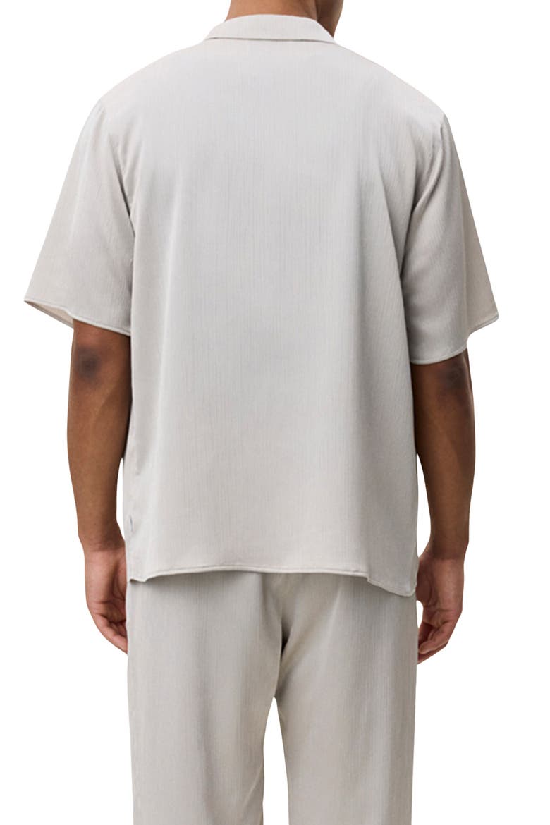 Plissé Camp Shirt, Alternate, color, LIGHT SAND