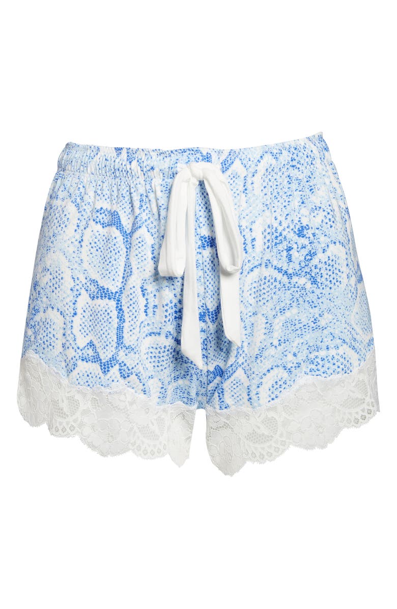 PJ Salvage Snakey Lace Trim Pajama Shorts, Alternate, color, 
