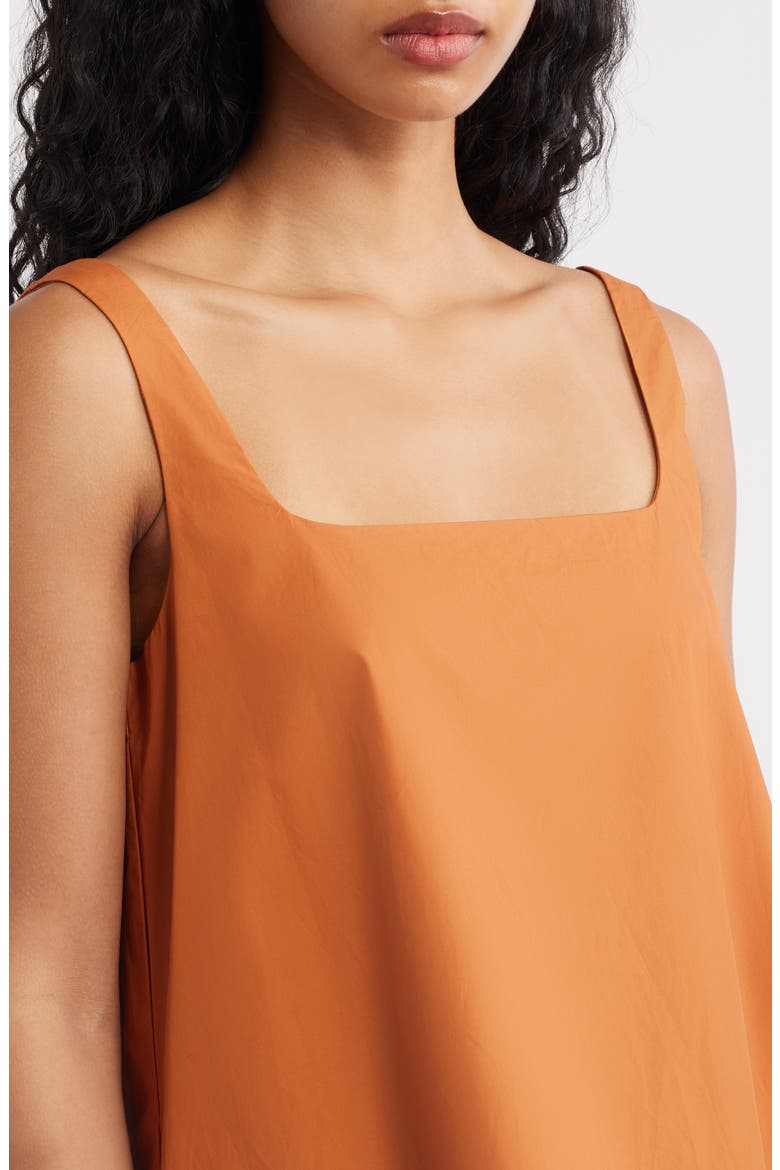 Kora Trapeze Cotton Minidress, Alternate, color, BROWN