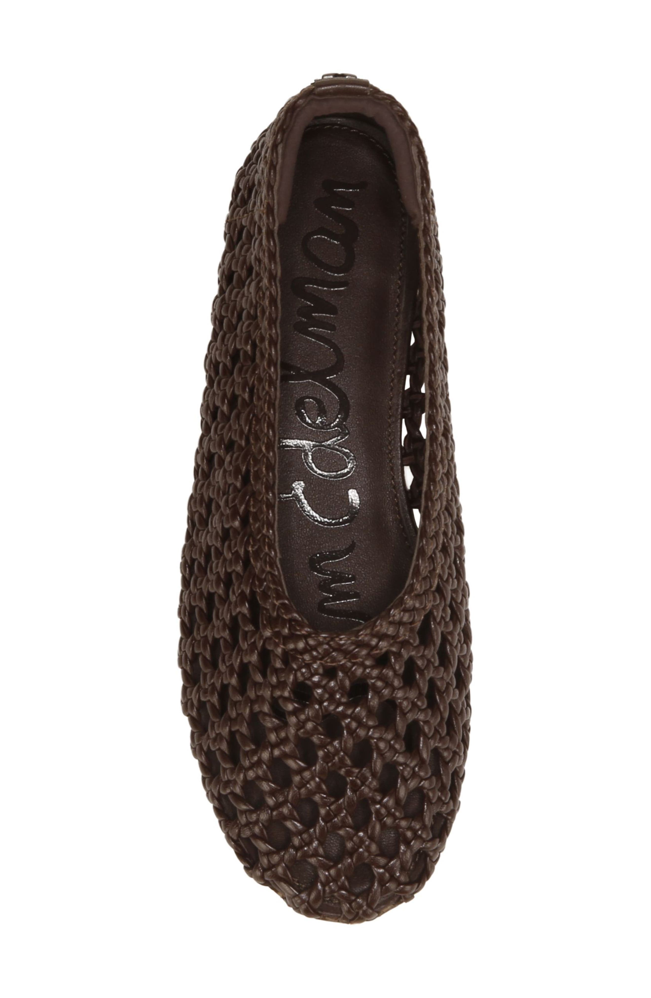 Sam Edelman Shira Knotted Flat, Alternate, color, Dark Brown