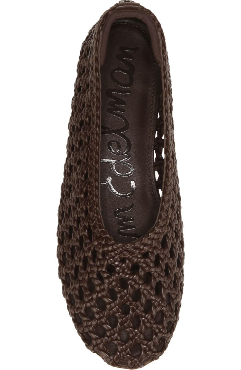 Sam Edelman Shira Knotted Flat, Alternate, color, Dark Brown