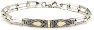 SAMUEL B. 18K Yellow Gold & Sterling Silver Bar Link Bracelet
