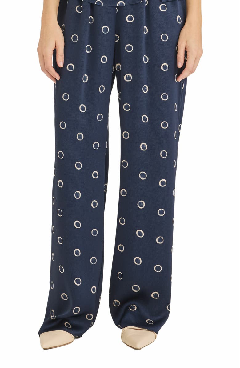 Rebecca Taylor Hazy Dot Pant, Alternate, color, Navy Combo