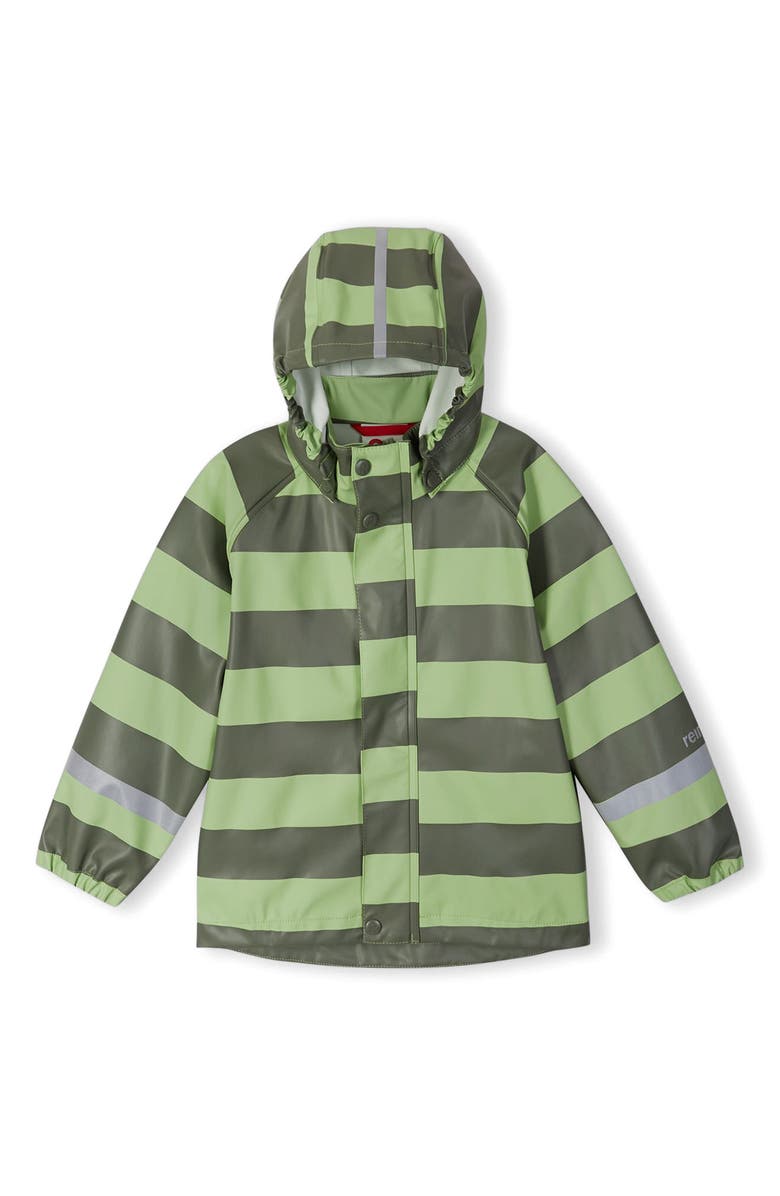 Reima Kids' Stripe Waterproof Raincoat, Alternate, color,