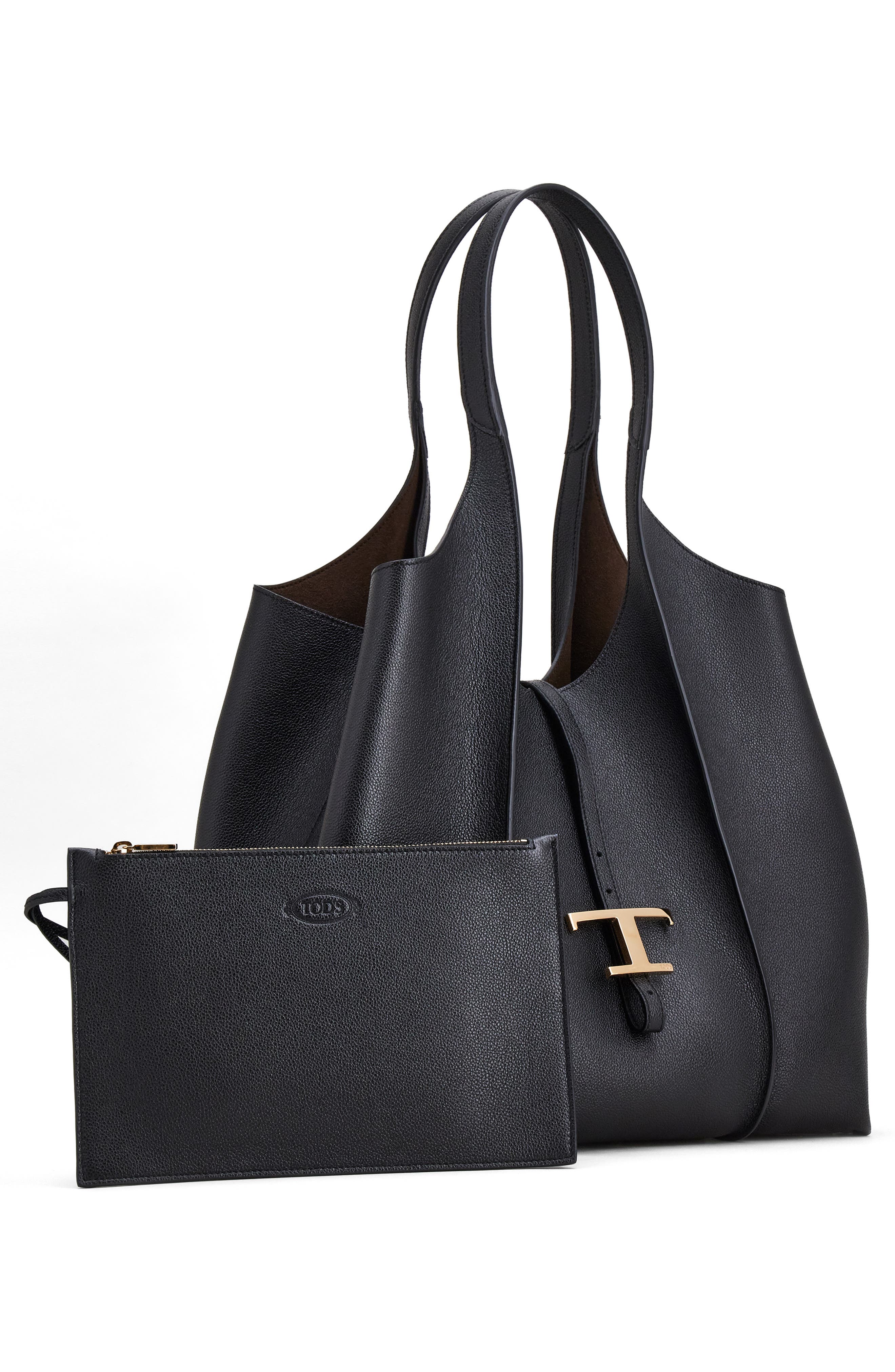 Tod's Medium Shopping Tote, Alternate, color, Nero