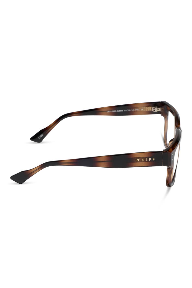 Cade 52mm Square Blue Light Blocking Glasses, Alternate, color, DARK ELM TORTOISE BLUE LIGHT