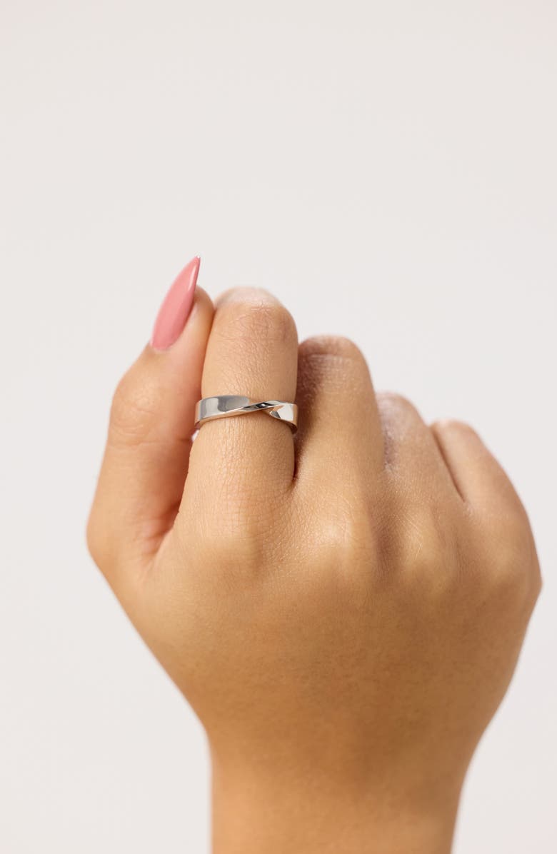 Ana Luisa Band Ring - Eliora Silver, Alternate, color, Silver