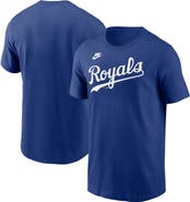 Nike Men's Nike Royal Kansas City Royals Cooperstown Wordmark T-Shirt