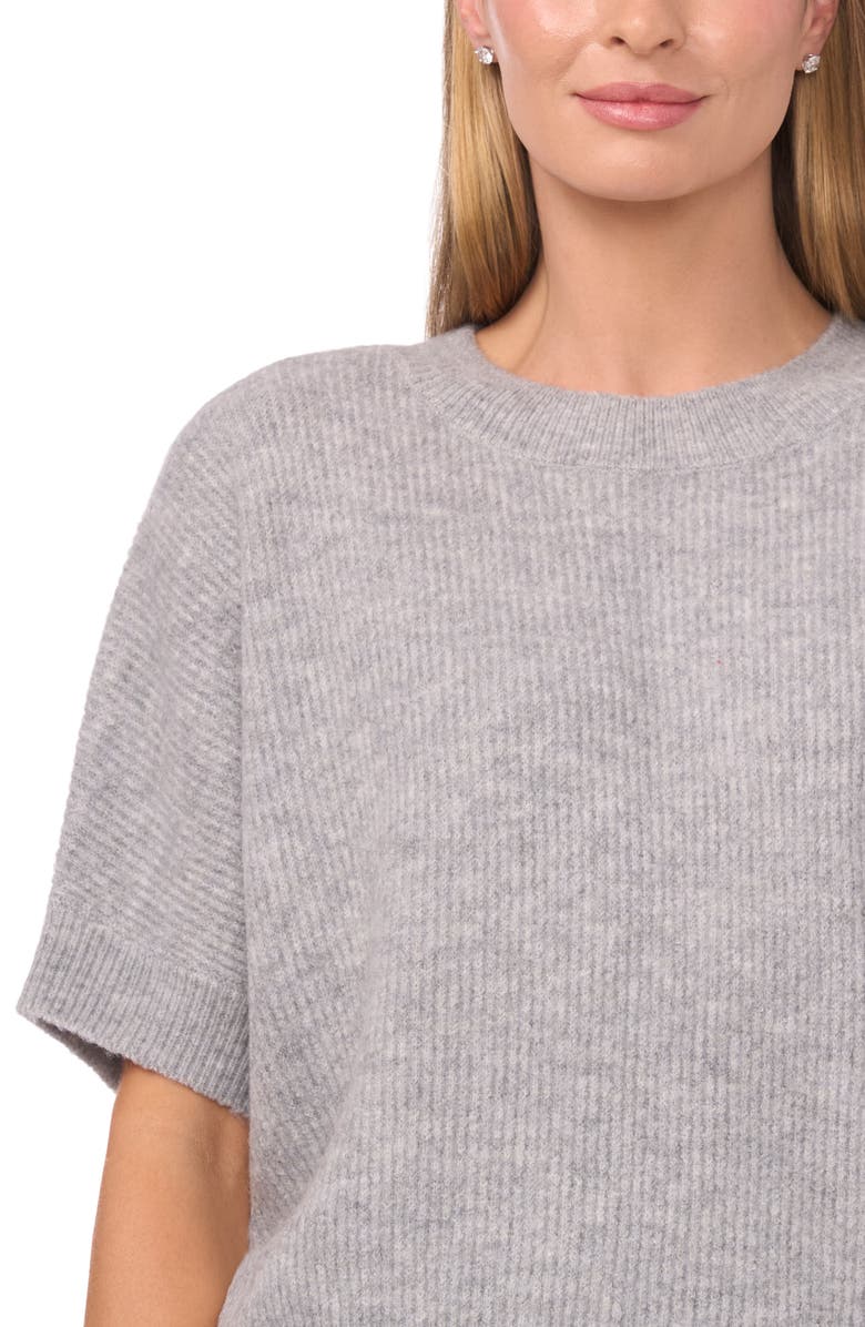 Halogen<sup>®</sup> Short Sleeve Sweater, Alternate, color, Light Heather Grey