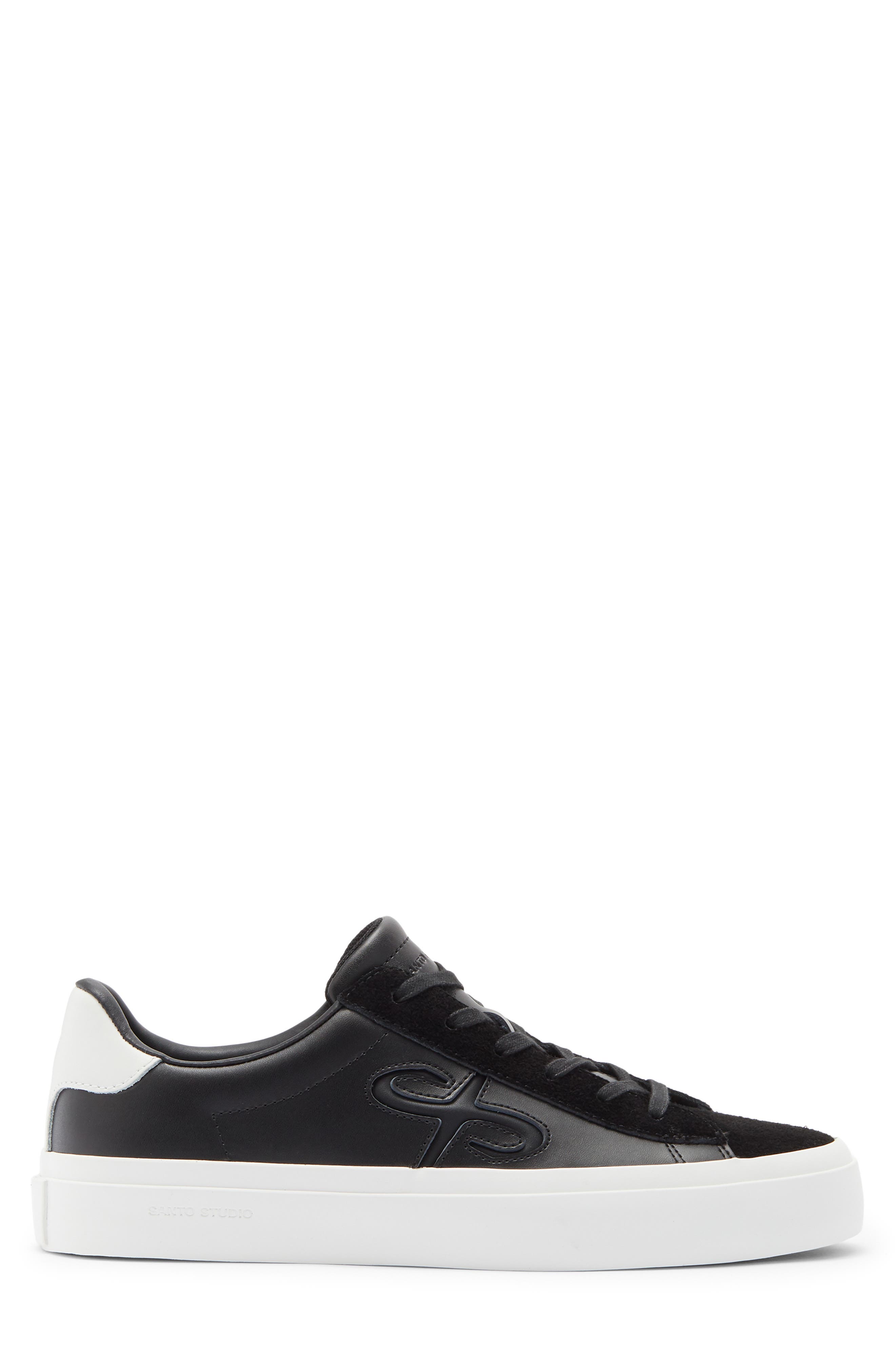 SANTO STUDIO Clemente Low Top Sneaker, Alternate, color, Black
