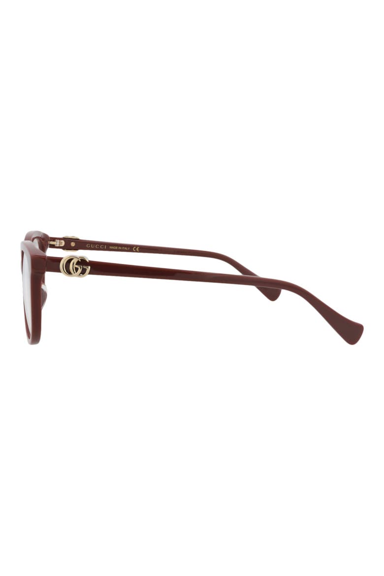 54mm Cat Eye Optical Glasses, Alternate, color, BURGUNDY BURGUNDY TRANSPARENT