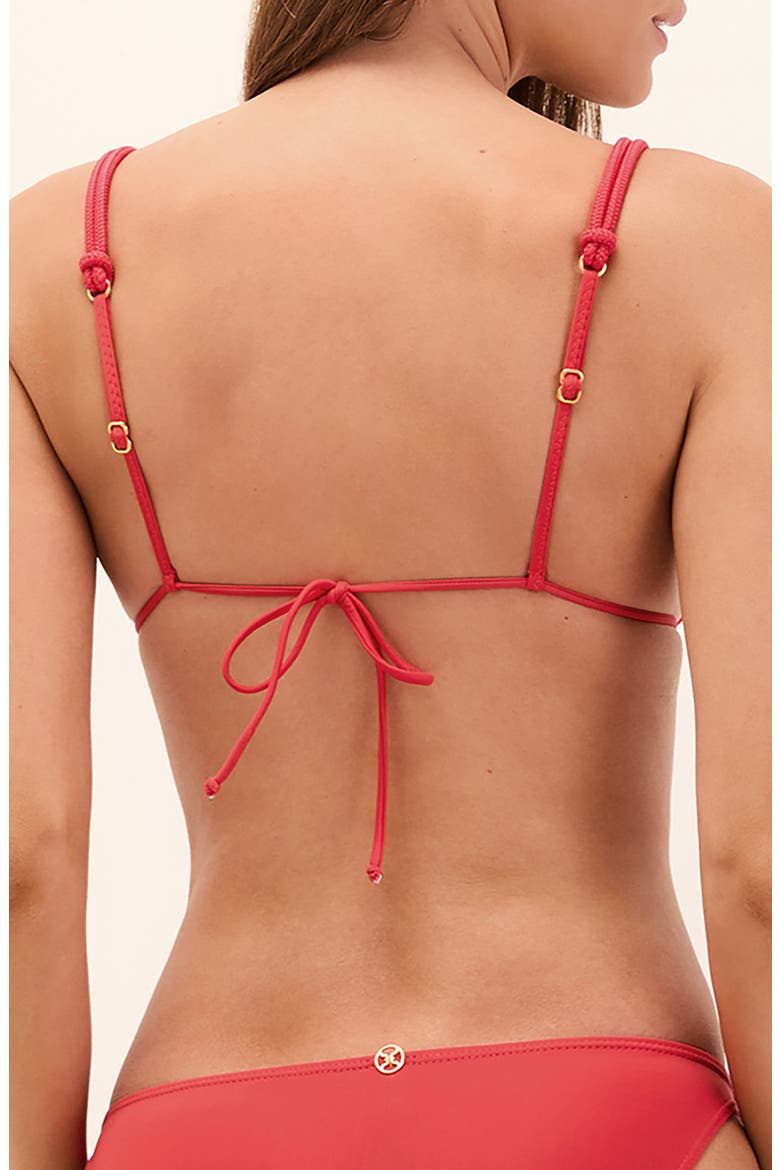 Gal Triangle Bikini Top, Alternate, color, RED