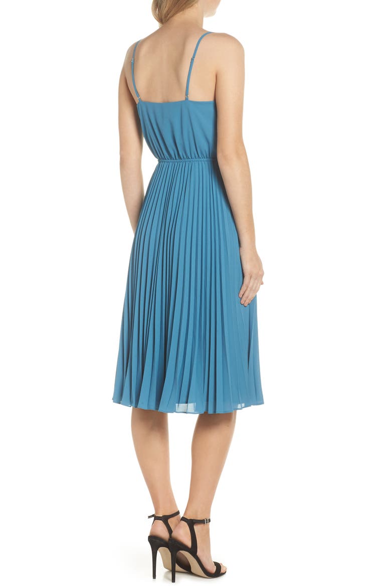 Lily Pond Faux Wrap Dress, Alternate, color, ROBINS EGG BLUE