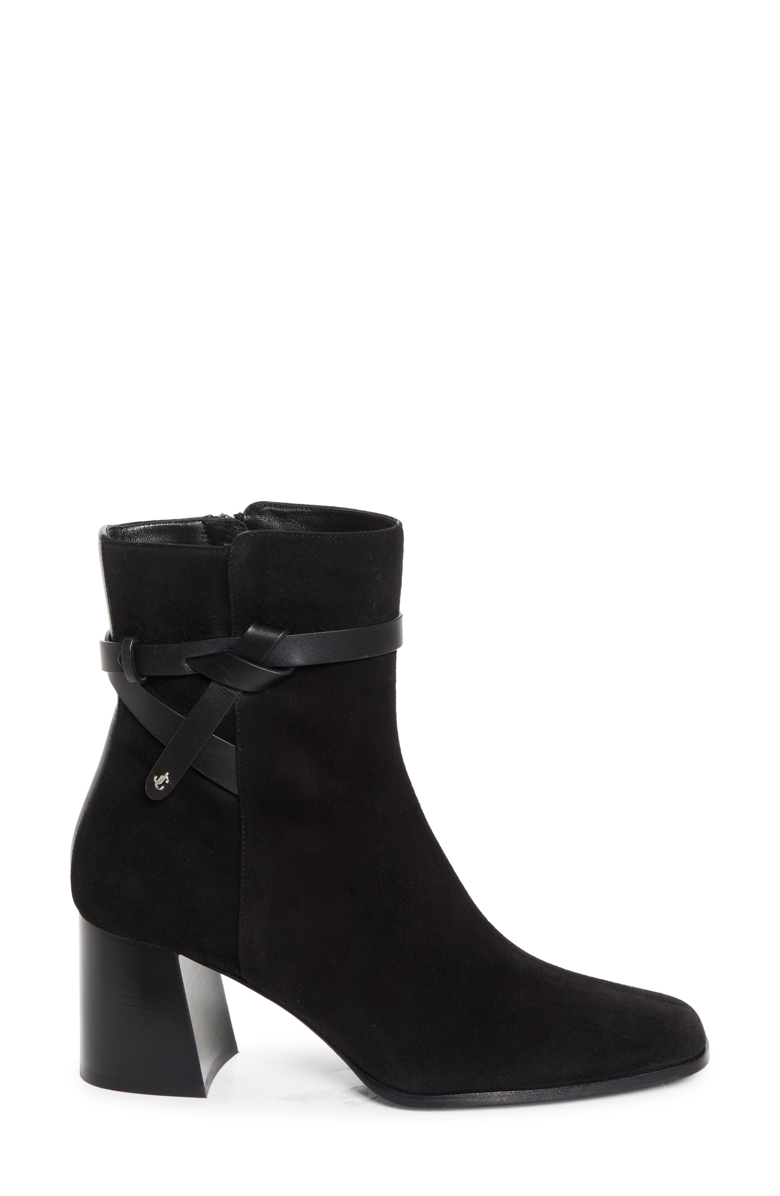 Jimmy Choo Lawton Suede Ankle Boot, Alternate, color, Black/ Black