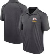 FANATICS Men's Fanatics Heather Charcoal Kansas City Chiefs Making Waves Raglan Polo