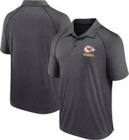 FANATICS Men's Fanatics Heather Charcoal Kansas City Chiefs Making Waves Raglan Polo