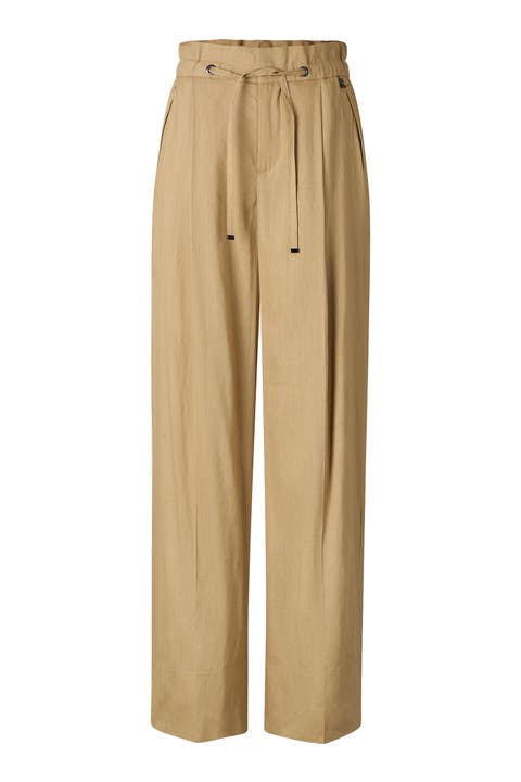 Candy linen blend pants