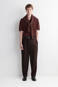 COS Knitted Linen Polo Shirt