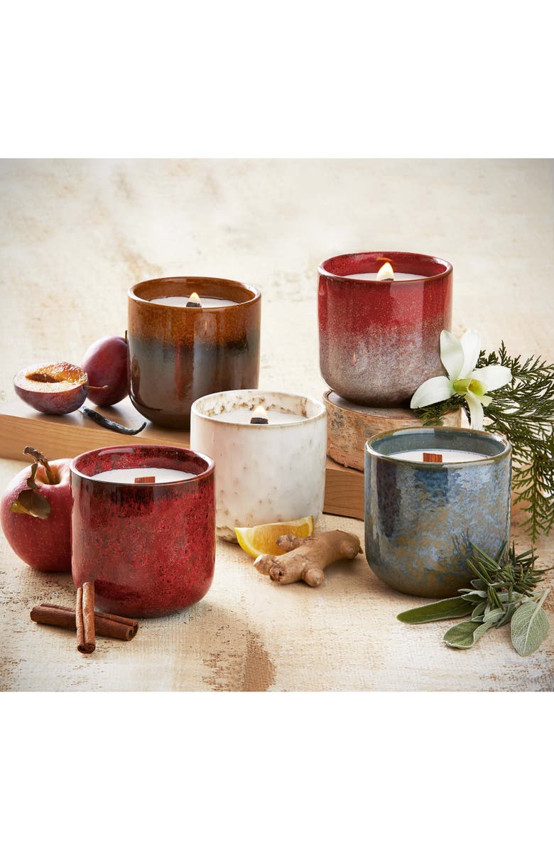 tag Tahoe Cashmere Scented Soy Wax Candle in Red Ceramic, Alternate, color, Red