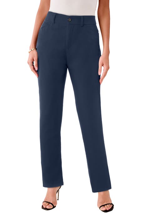 Bi-Stretch Straight Leg Pants (Plus)
