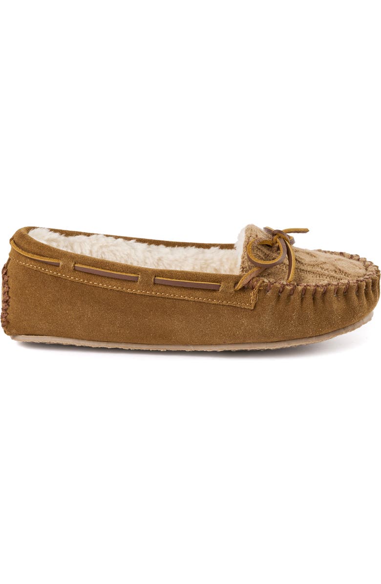 Minnetonka Cosi Faux Shearling Slipper, Alternate, color, Tan