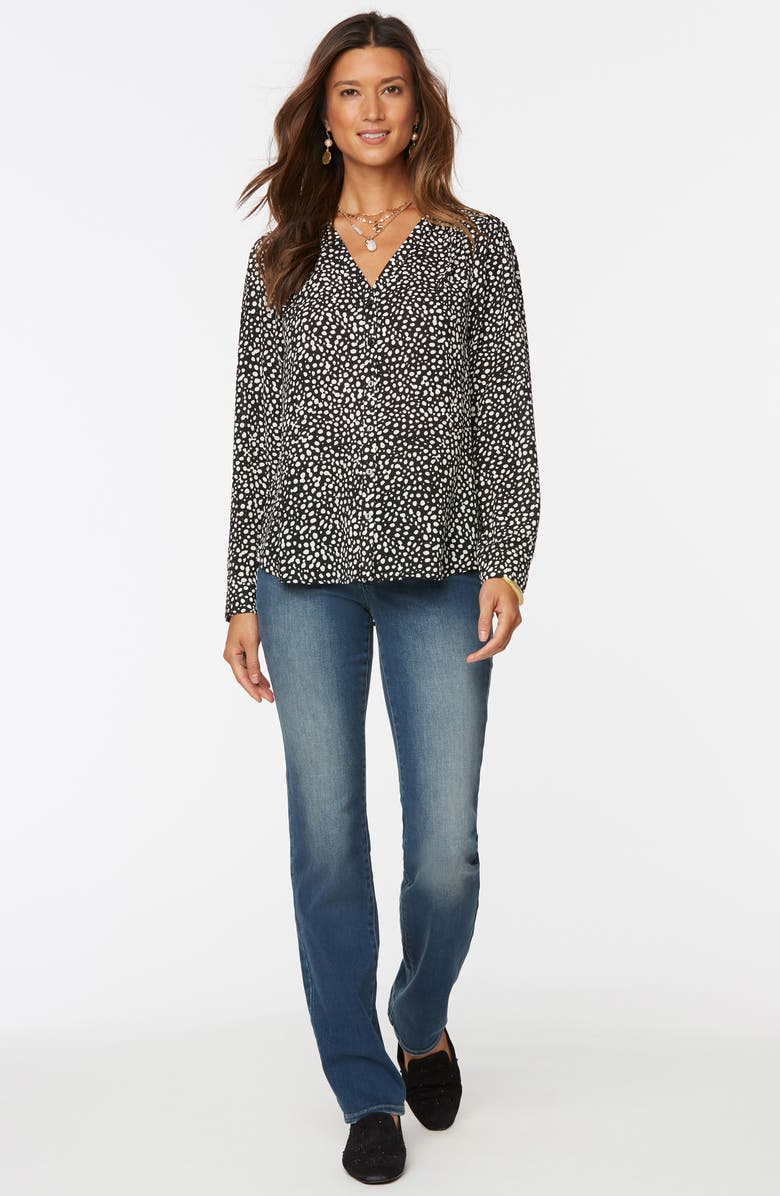 NYDJ Smock Detail Long Sleeve Top, Alternate, color, 