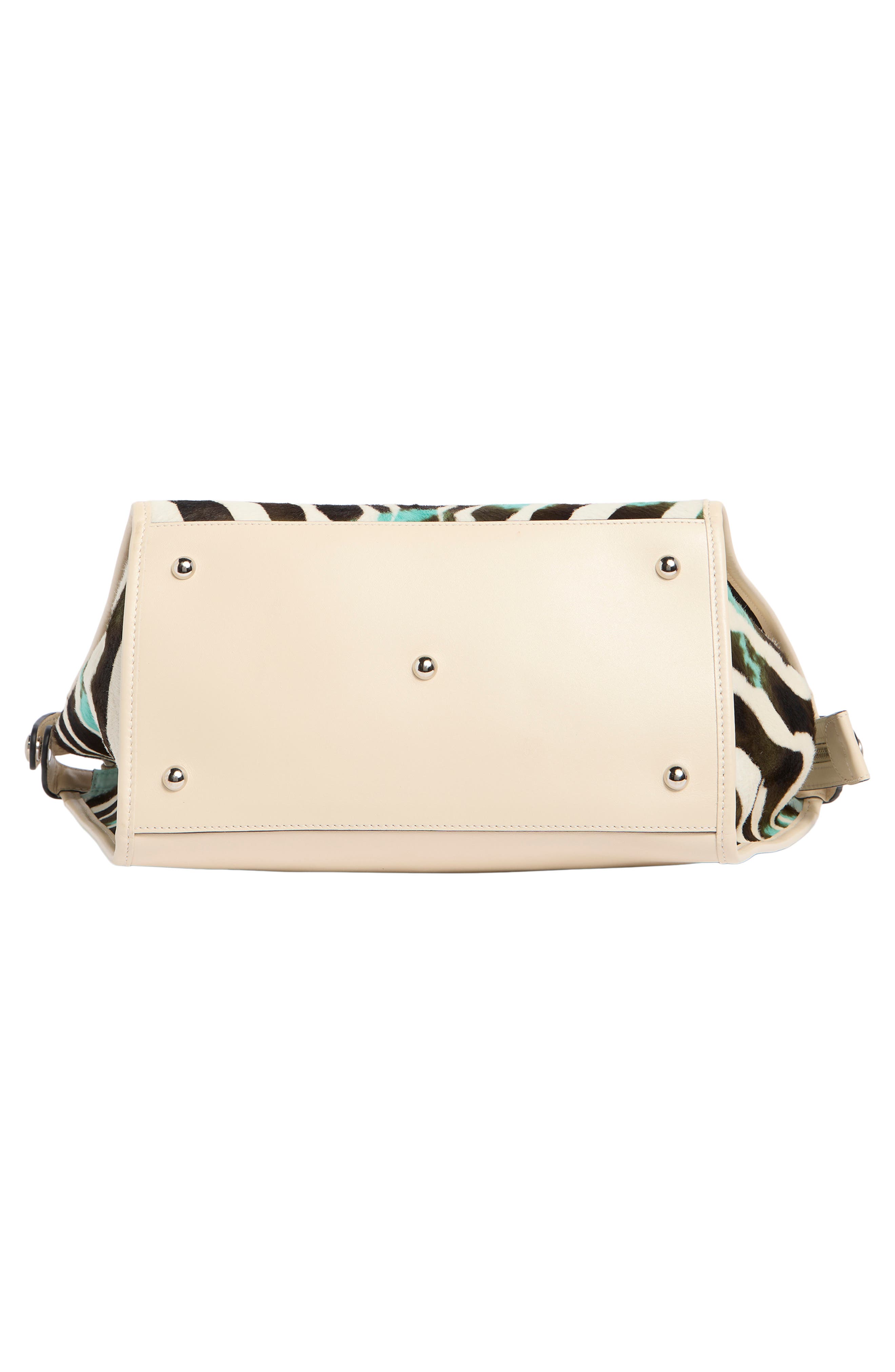 Longchamp Le Pliage Genuine Calf Hair Small Handbag, Alternate, color, Lagoon