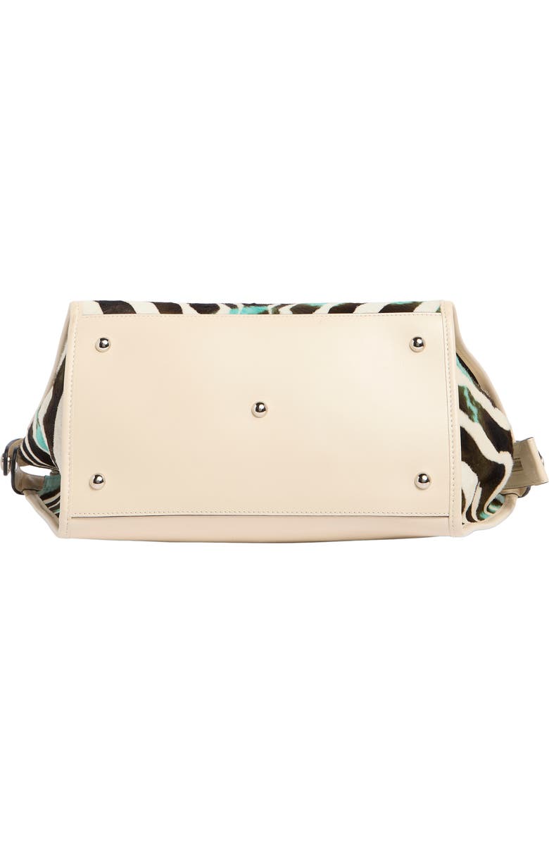 Longchamp Le Pliage Genuine Calf Hair Small Handbag, Alternate, color, Lagoon