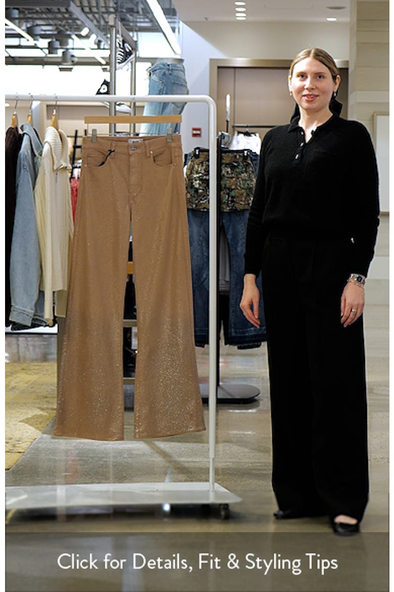 Leenah Shimmer Coated Wide Leg Jeans video