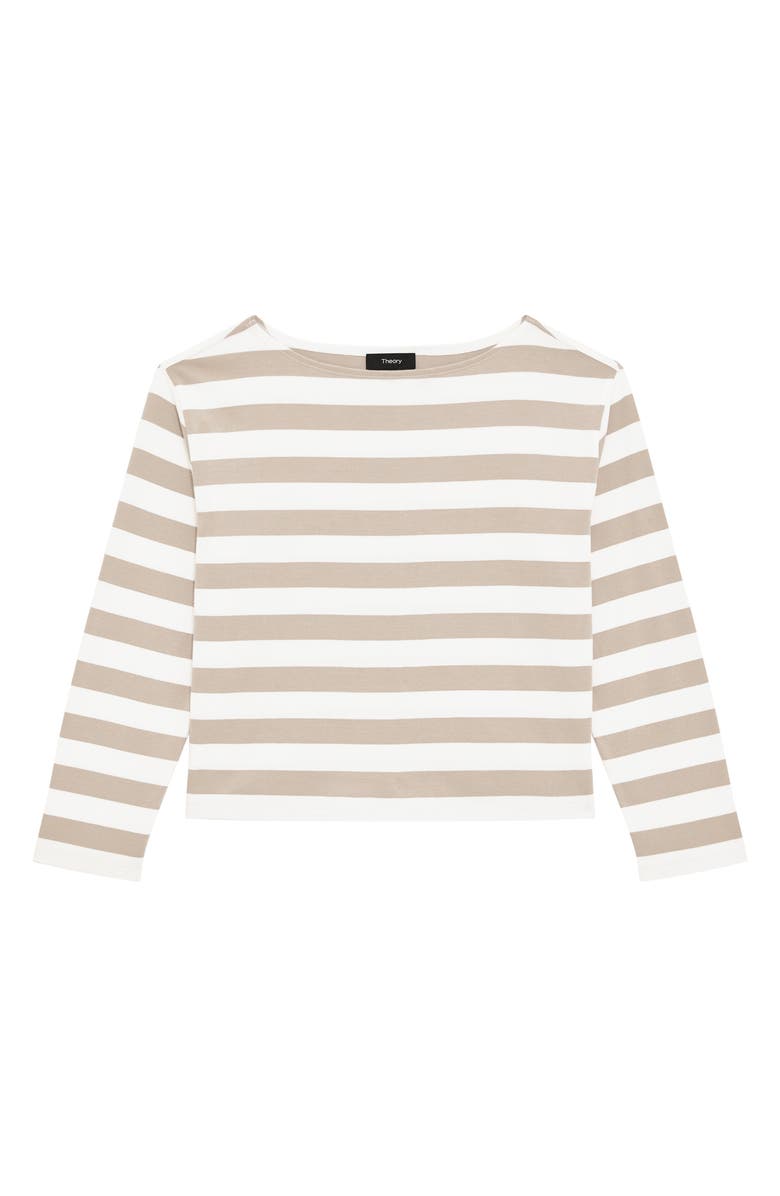 Theory Stripe Boat Neck T-Shirt, Alternate, color,