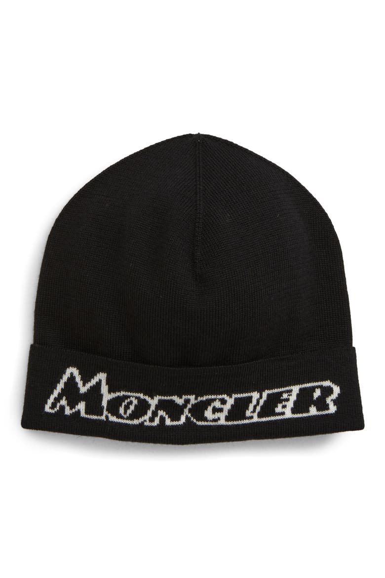 Logo Beanie, Main, color, BLACK