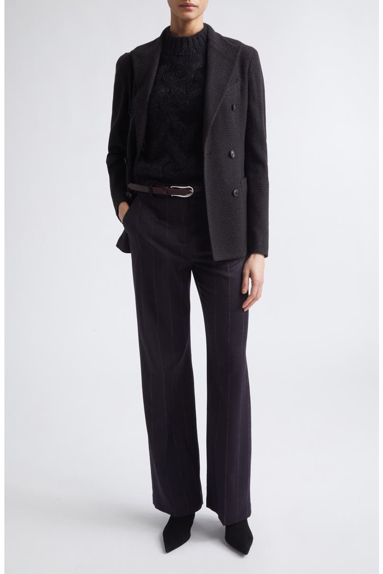 Double Breasted Wool Blend Jacket, Alternate, color, 177 AMETHYST