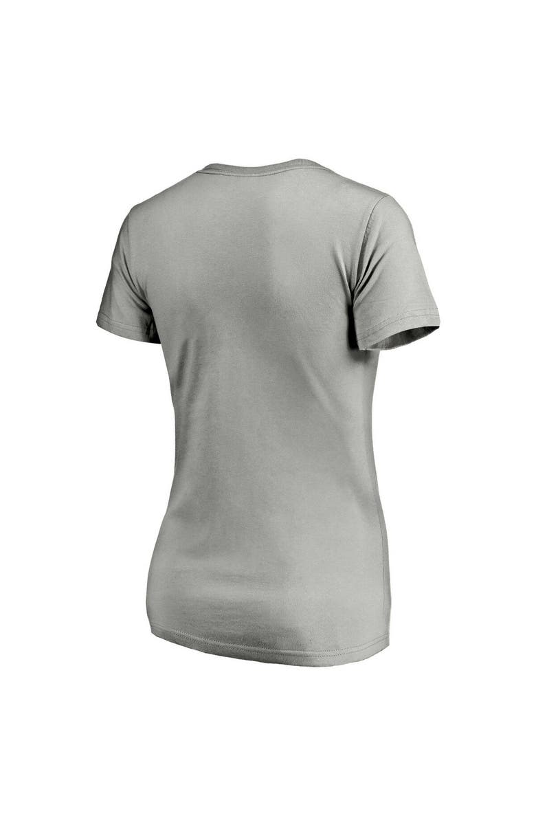 FANATICS Women's Fanatics Branded Heathered Gray Washington Nationals Core Official Logo V-Neck T-Shirt, Alternate, color, 