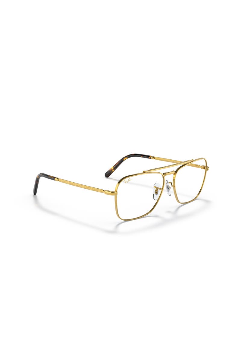 Ray-Ban 58mm Square optical glasses, Alternate, color, Gold
