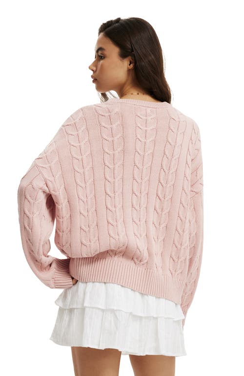 Cotton On Cotton Crew Neck Sweater In Pink