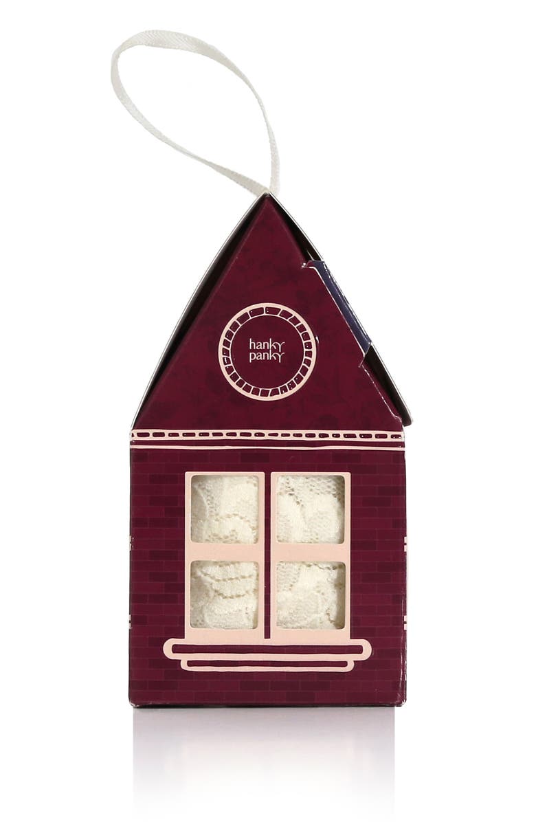 Hanky Panky Gingerbread House Original Rise Thong, Alternate, color, Marshmallow